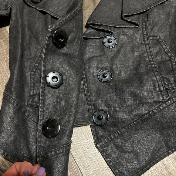 Cabi #901 Waxed Linen Moto Jacket Size Small - Picture 5 of 9